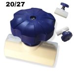 VANNE PVC 20/27 BLEU WAV007 EMTOP