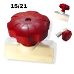 VANNE PVC 15/21 ROUGE WAV006 EMTOP