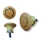 BOUTON ROND LUX MARRON BEIGE