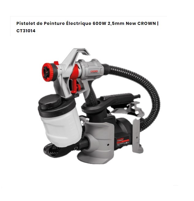 Photo00020203 PISTOLET PEINTURE ELEC 600 W CROWN 31014 – Image 1
