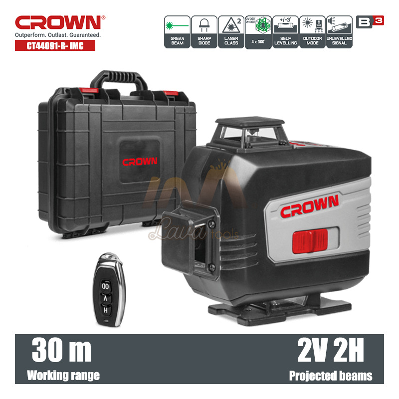 Photo00021813 NIVEAU LASER CROWN 3.7V CT44091 – Image 1