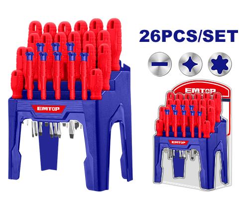 Photo00022416 JEUX TOURNEVIS 26 PCS ESST2601 EMTOP – Image 1