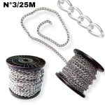 CHAINE LUSTRE CHROME N°2.5 30M