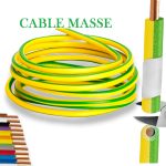 CABLE MASSE 25M JAUNE N°25