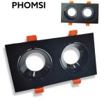 CARCASSE SPOT ROND 2P NOIR 9180-16