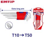 JEUX CLE ETOILE LONG 9PCS EHKY3092 EMTOP
