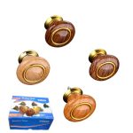 BOUTON MEUBLE FLEUR DORE PLAST