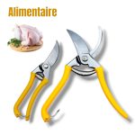 SECATEUR INOX JAUNE PRELUX