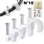 ATTACHE CABLE BLANC 18