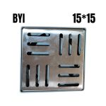 SIPHON 15 DROIT EXTRA PLAT INOX GRIS BYI
