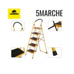 ESCABEAU 5 MARCHES JAUNE LAMBOSS