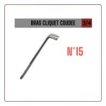 BRAS CLIQUET COUDEE 3/4 N 15