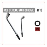 CLE DE ROUE  NOIR CHROMEE  19