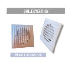 GRILLE D'AERATION BLANC PLAS CARRE