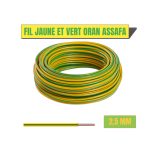 FIL 2.5 JAUNE ET VERT ASSAFA