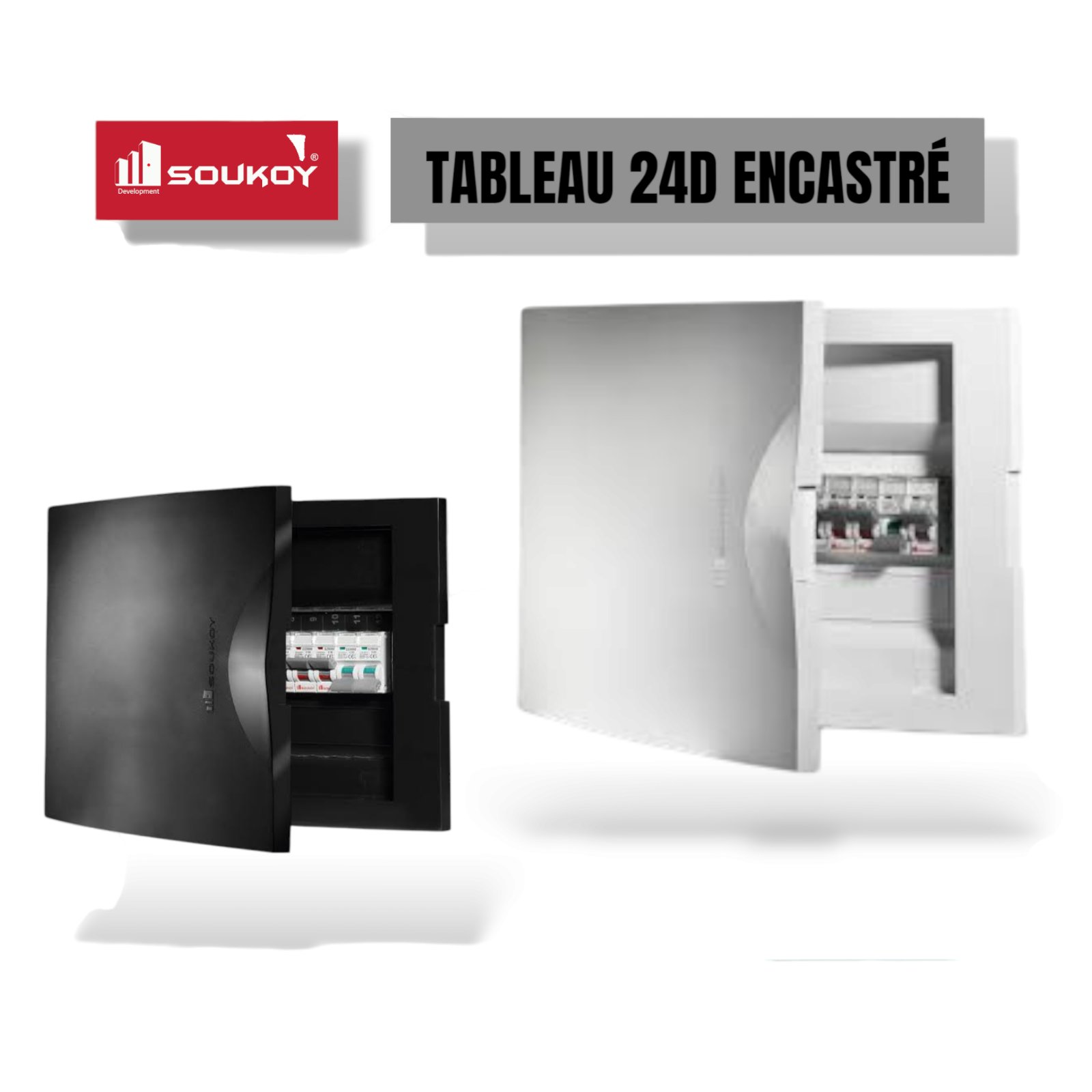 Photo00028336-1 TABLEAU 24D ENCAS BLANC+NOIR SBE24BN SOUKOY – Image 1