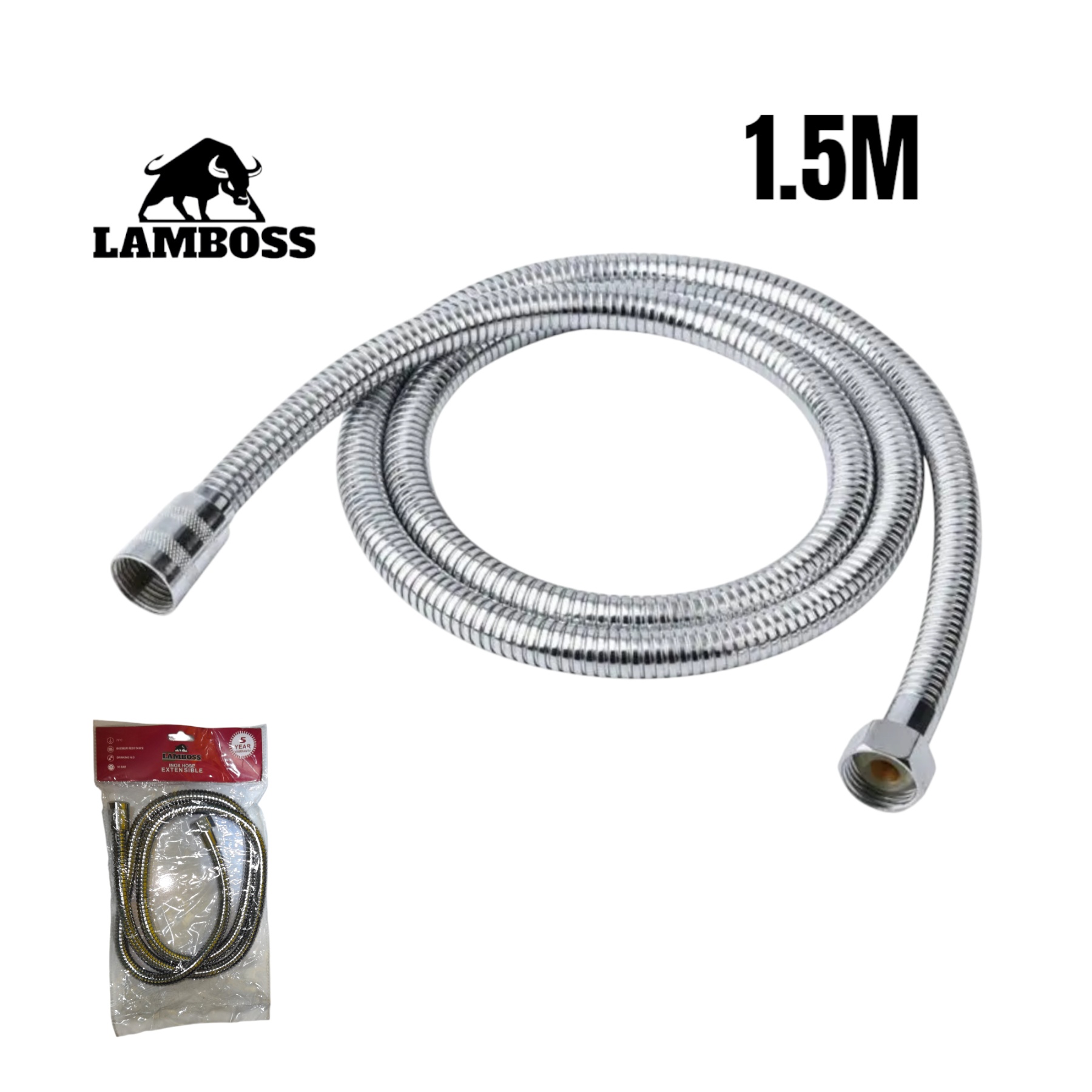 Photo00028670 FLEXIBLE DOUCHETTE 1.5M SILOPHANE LAMBOSS – Image 1