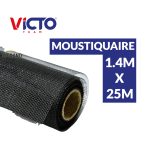 MOUSTIQUAIRE 1.40*25M NOIR VICTO