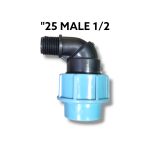 COUDE 25*1/2 MALE PEHD