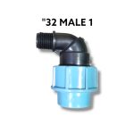 COUDE 32*1" MALE PEHD