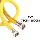 FLEXIBLE GAZ EXT 75CM - 150CM FF JAUNE
