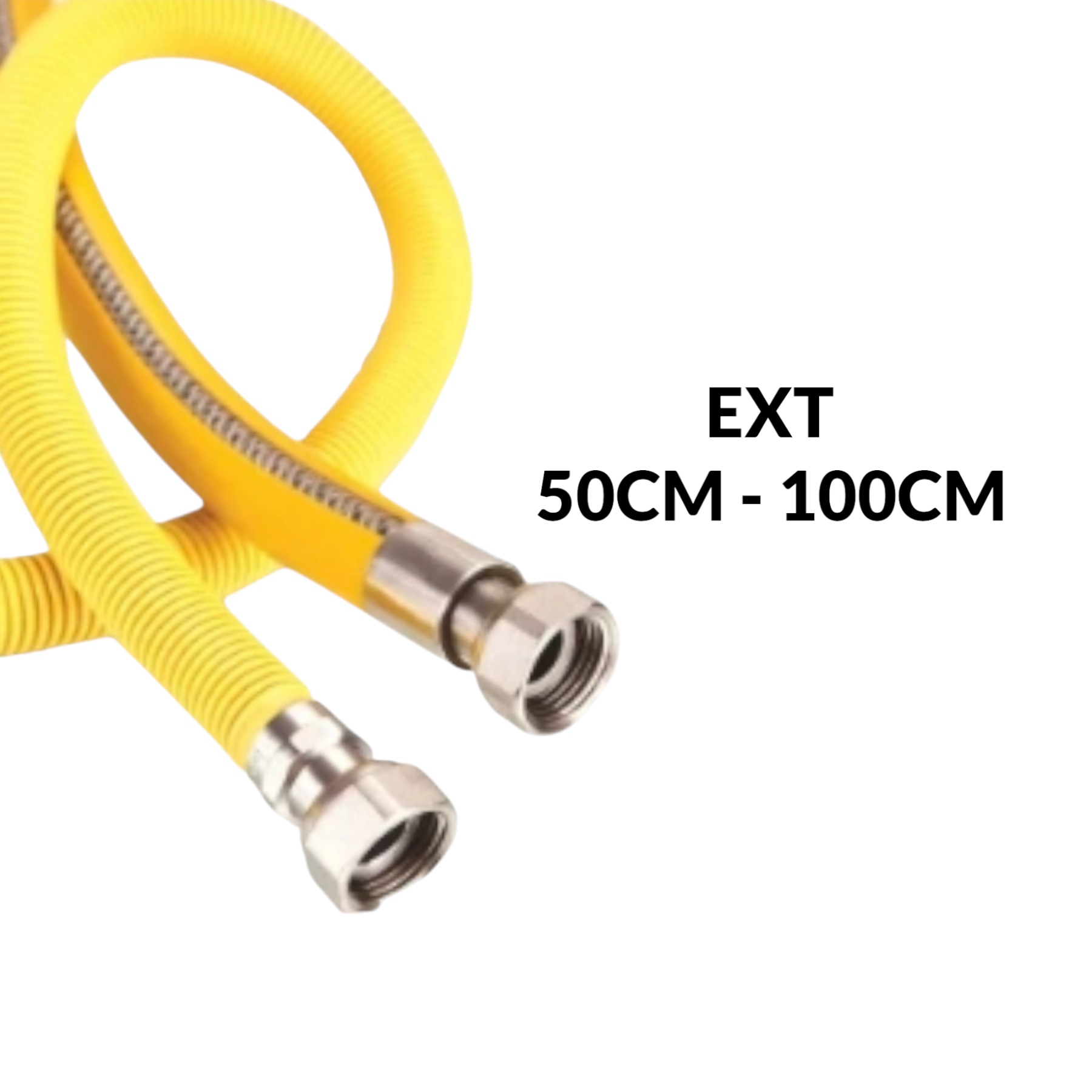 Photo00029130-1 FLEXIBLE GAZ EXT 50CM -100CM FF JAUN – Image 1