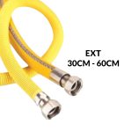 FLEXIBLE GAZ EXT 30CM 60CM FF JAUNE