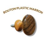 BOUTON PLASTIC MARRON