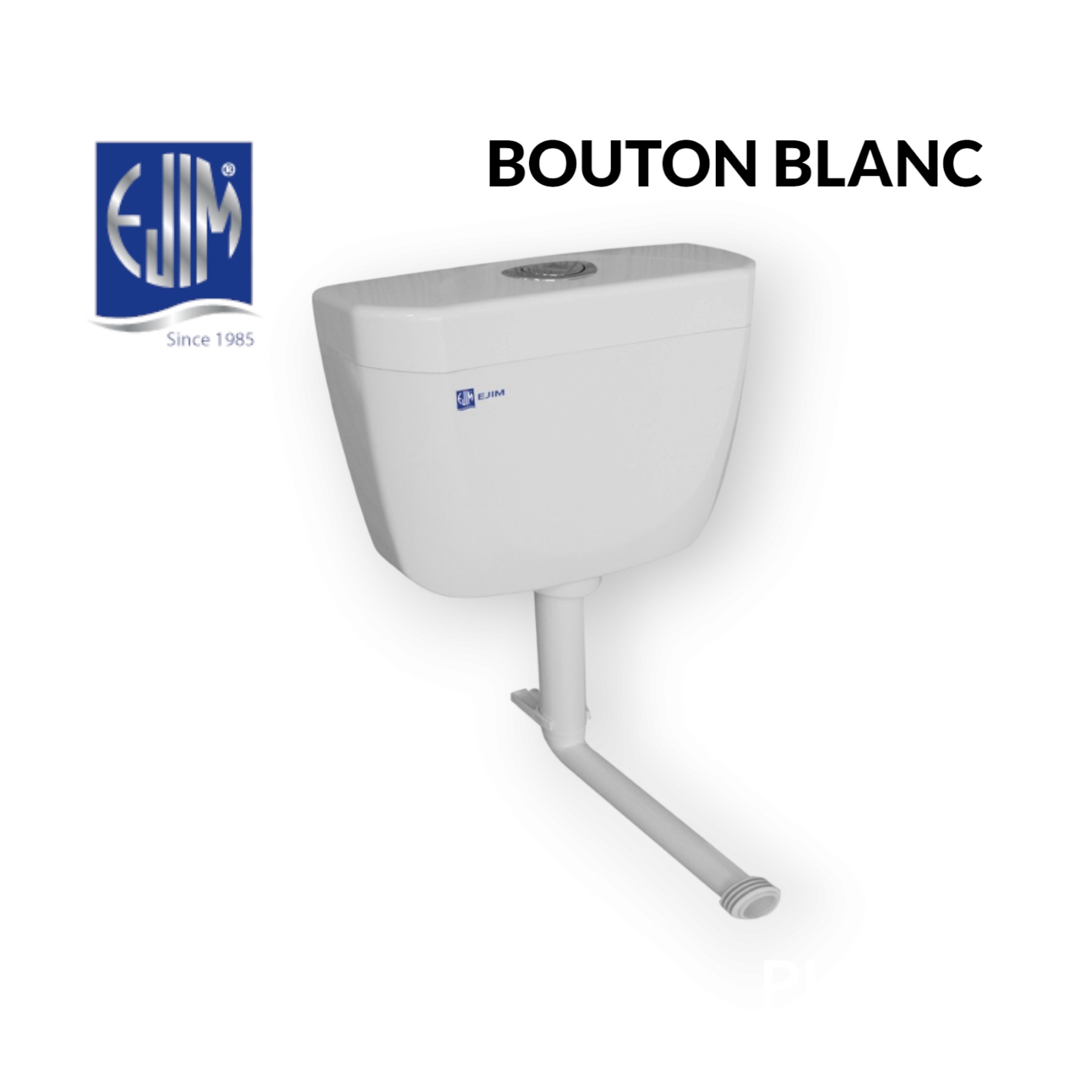 Photo00029168-1 CHASSE D'EAU SEMI BOUTON BLANC BAS EJIM – Image 1