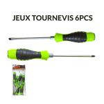 JEUX TOURNEVIS VERT NOIR 6PCS KANGTER