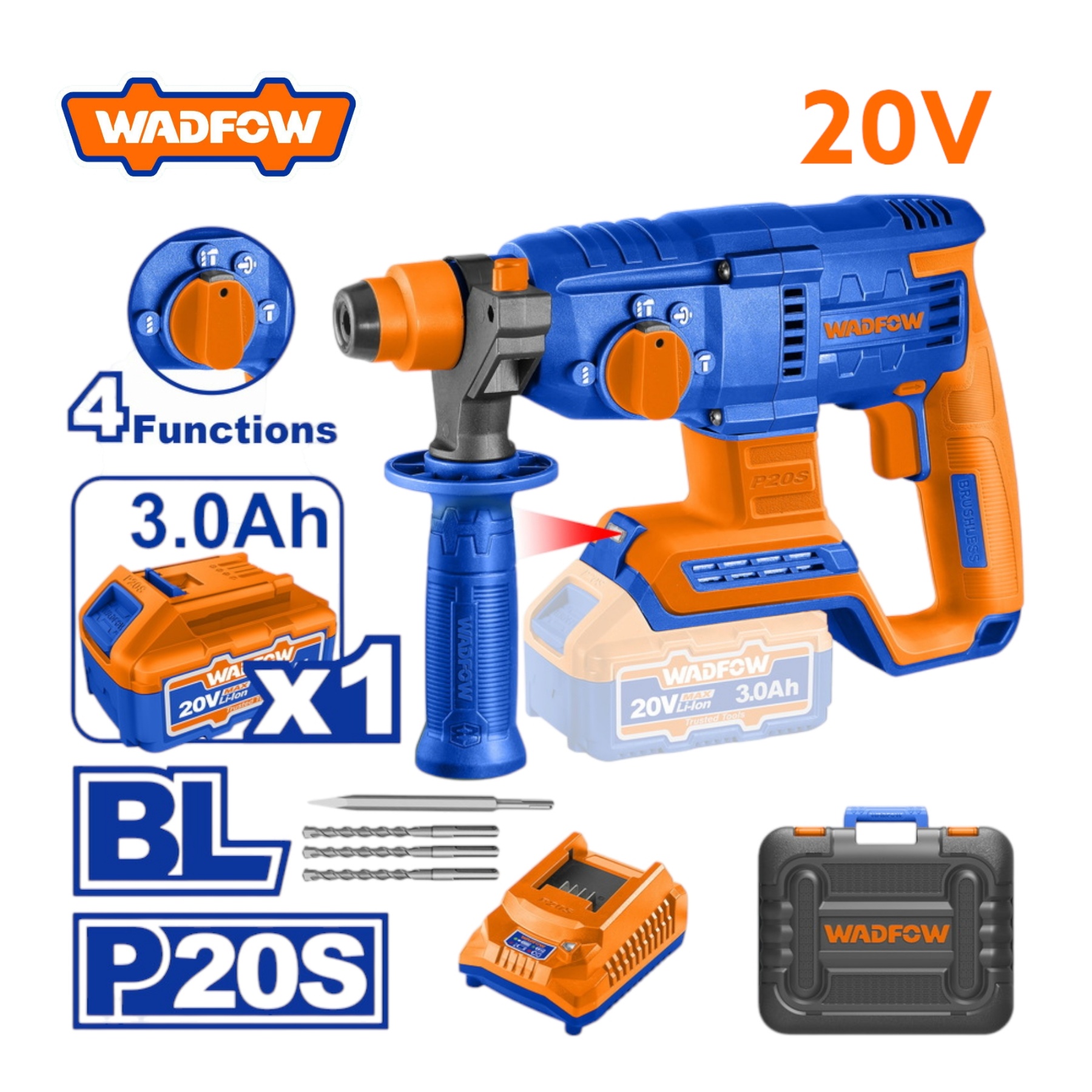 Photo00029852 MARTEAU PERFORATEUR S/F 20V WLM1522 WADFOW – Image 1