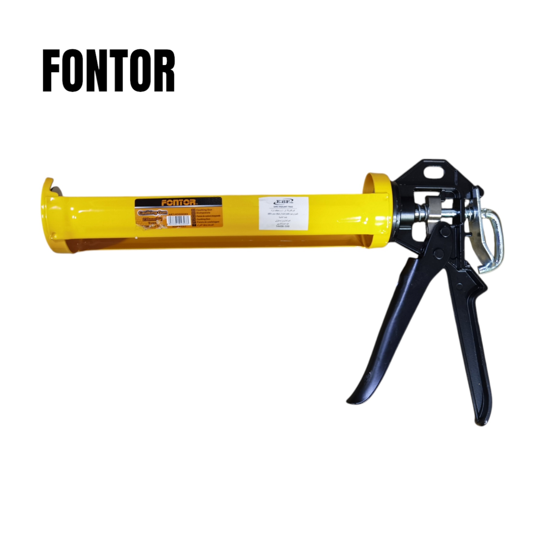 Photo00030110 PISTOLET SILICONE JAUNE NOIR HCKG2301 FONTOR – Image 1