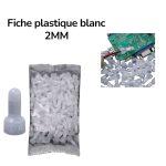FICHE PLASTIQUE BLANC 2MM