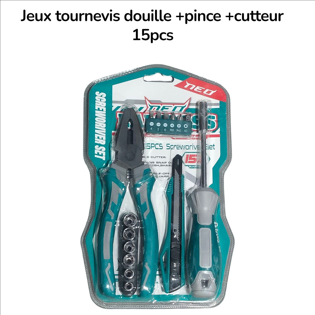 Photo00030224 JEUX TOUR DOUILLE+PINCE +CUTTEUR LAMBOSS 15 PCS – Image 1