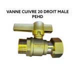 VANNE CUIVRE 20 DROIT MAL PEHD