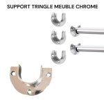 SUPPORT TRINGLE MEUBLE CHROME