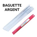 BAGUETTE ARGENT B/ROUGE