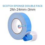 SCOTCH EPONGE D/F BLEU IPAC 2M*24MM/3MM