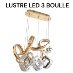 LUSTRE LED 3 BOULLE