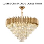 LUSTRE  CRISTAL 600 DOREE / NOIR