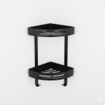 SUPPORT DOUCHE COIN 2 ETAGE NOIR