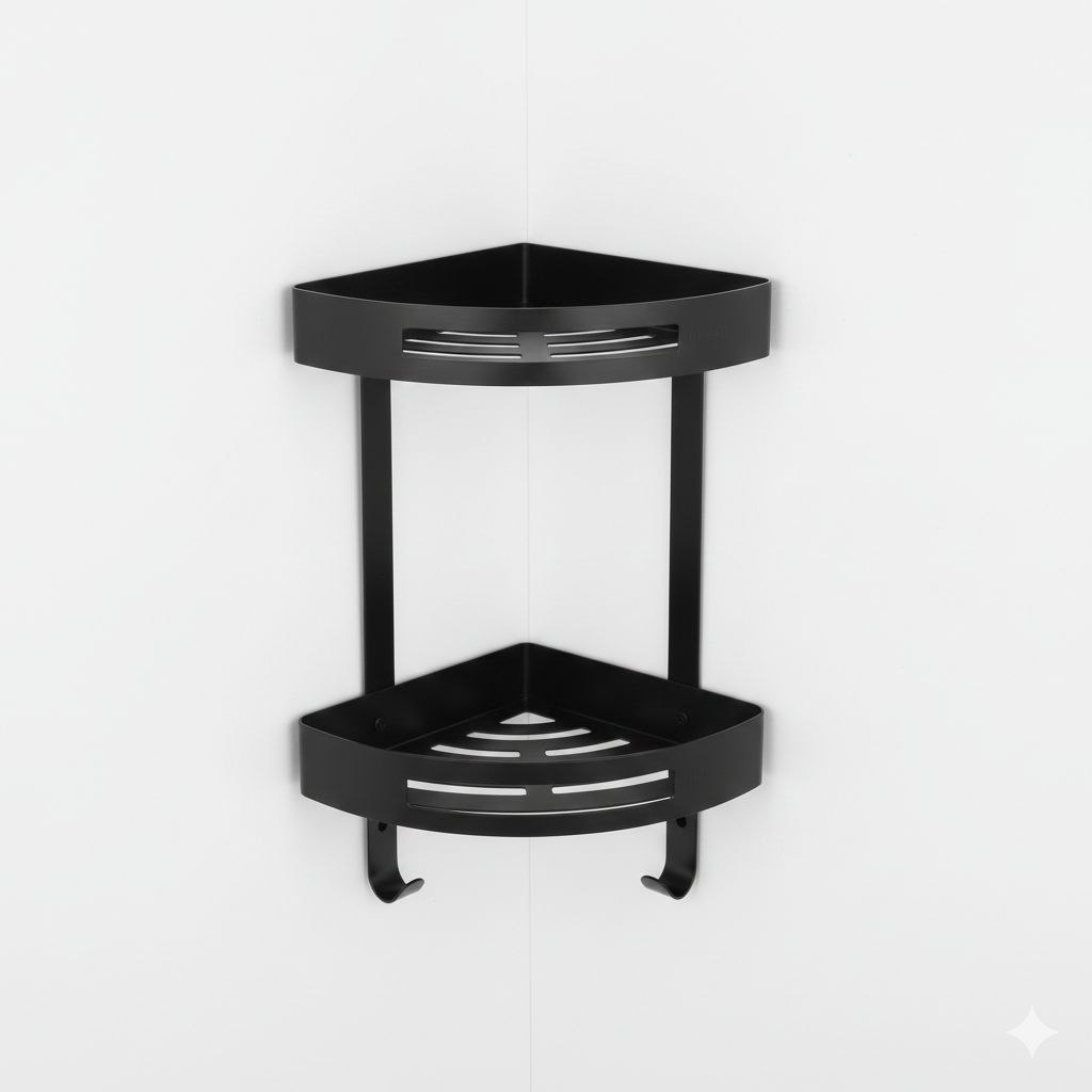 Photo00031041 SUPPORT DOUCHE COIN 2 ETAGE NOIR – Image 1