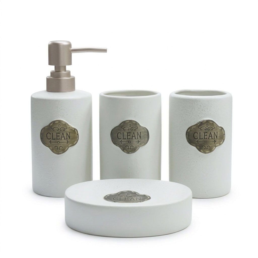 Photo00031572 ACCESOIRE DOUCHE BLANC MOUCHETTE SILOPHANE 4PCS – Image 1