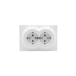 PRISE ICON BLANC  DOUBLE TERRE IC:DPT