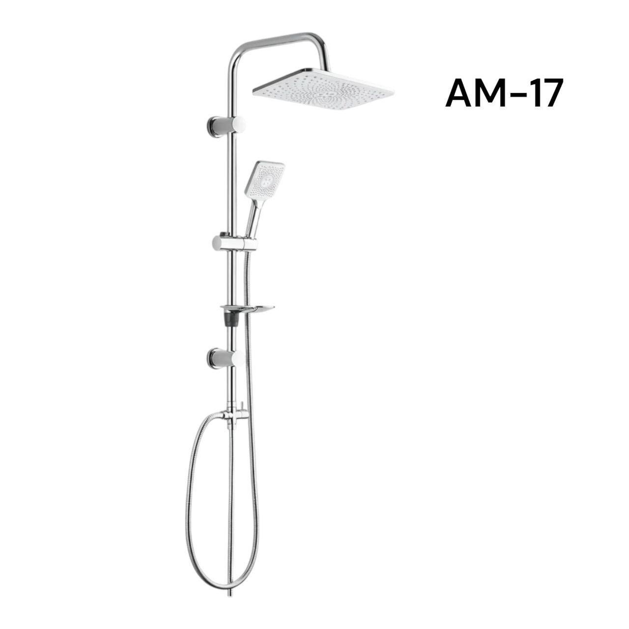 Photo00032124 COLLONNE DE DOUCHE CARRE CHROME GRIS AM017 – Image 1