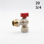 PEX VANNE 20 COUDER ROUGE TM