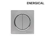 INTERRUPTEUR DOUBLE DIAA GLASS GRAY
